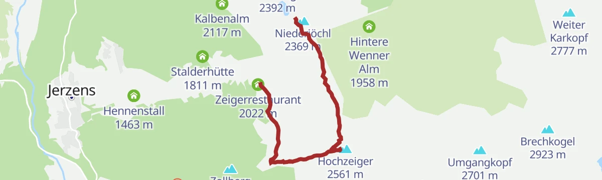 Bergstation Doppelsesselbahn - Hochzeiger - Mittelstation